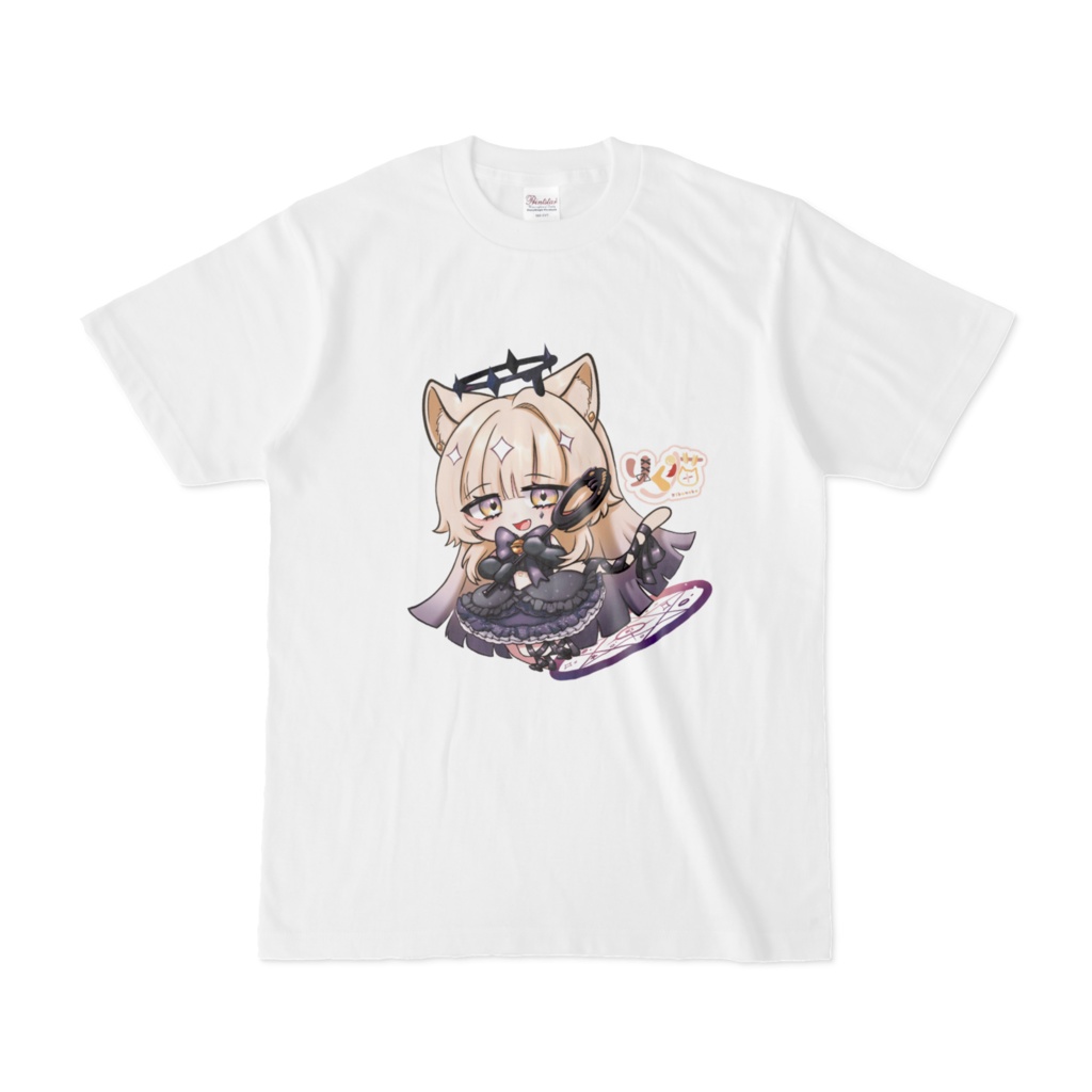 魔法少女りく猫Tシャツ白
