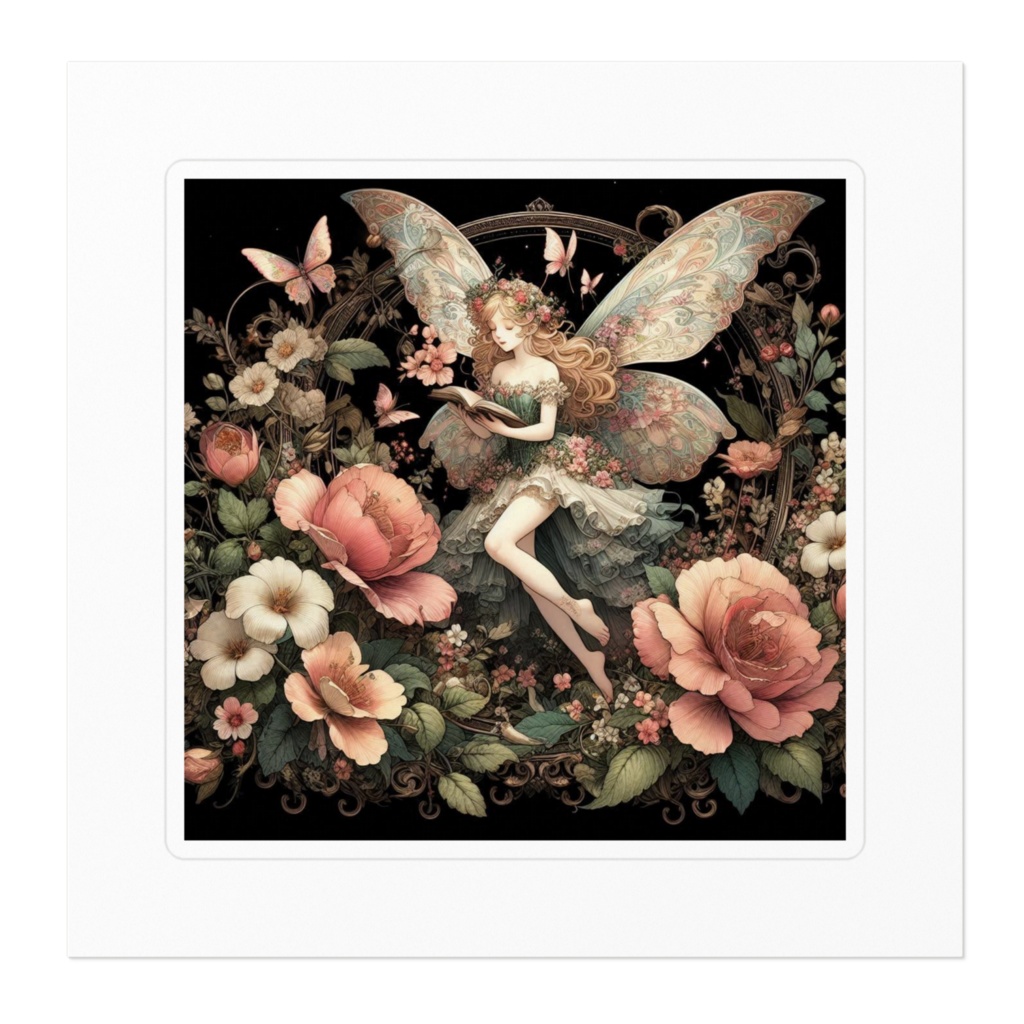 妖精さんとお花black