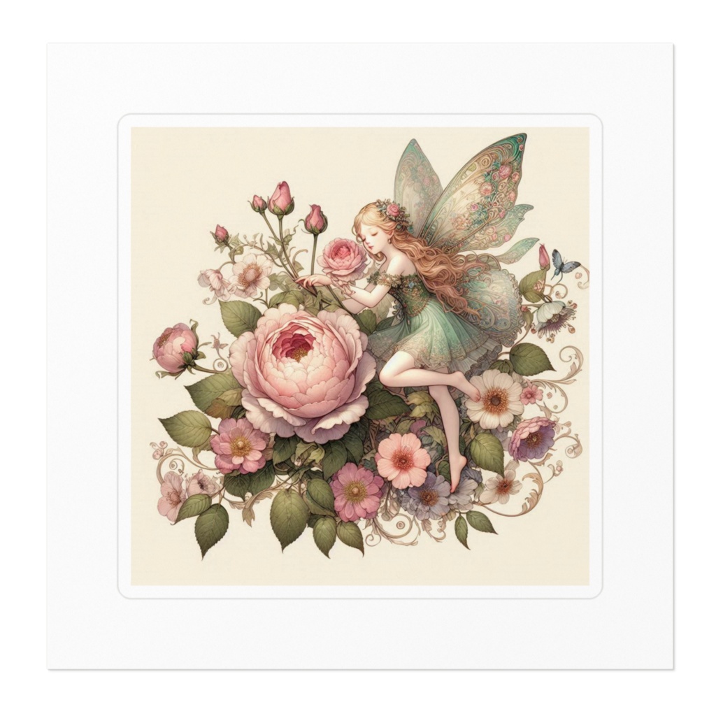 妖精さんとお花pink