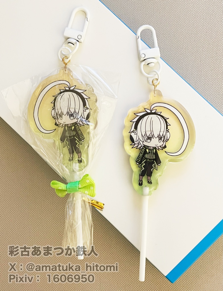 スコット 棒付きキャンディー風 極厚アクキー