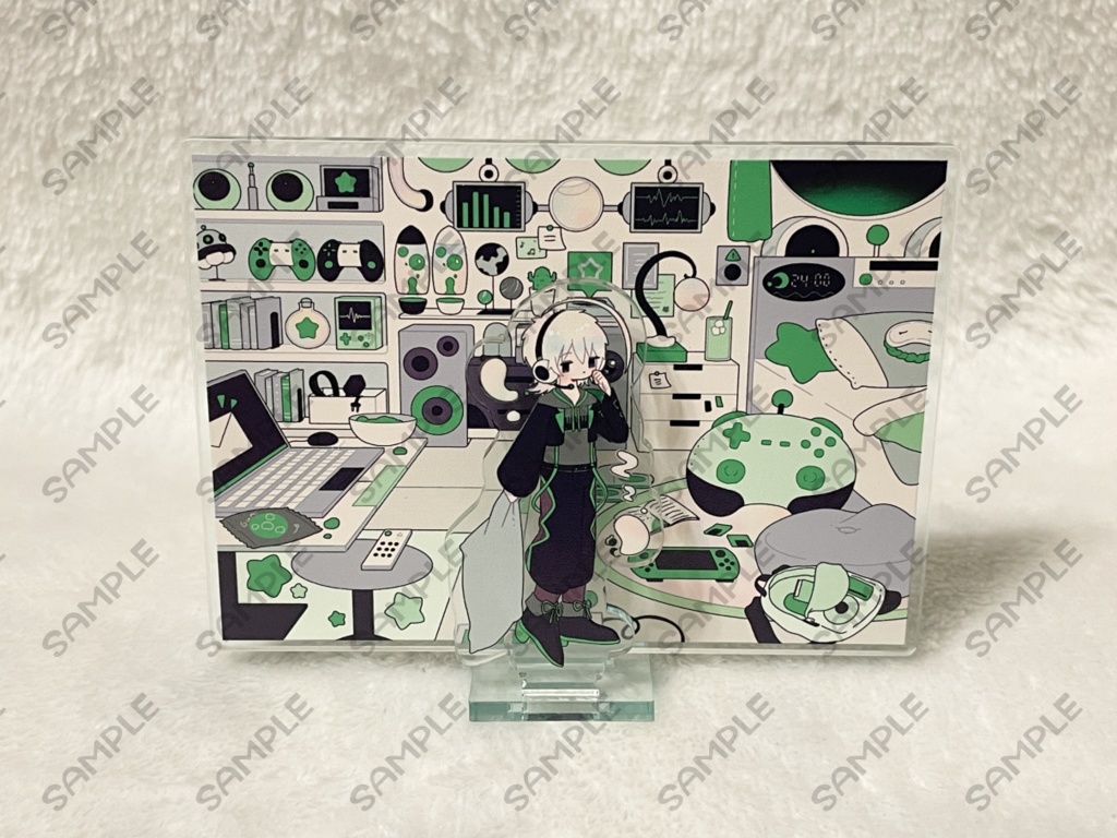 アクリルプレート＋ステッカー Art by わいびー(Kinome)