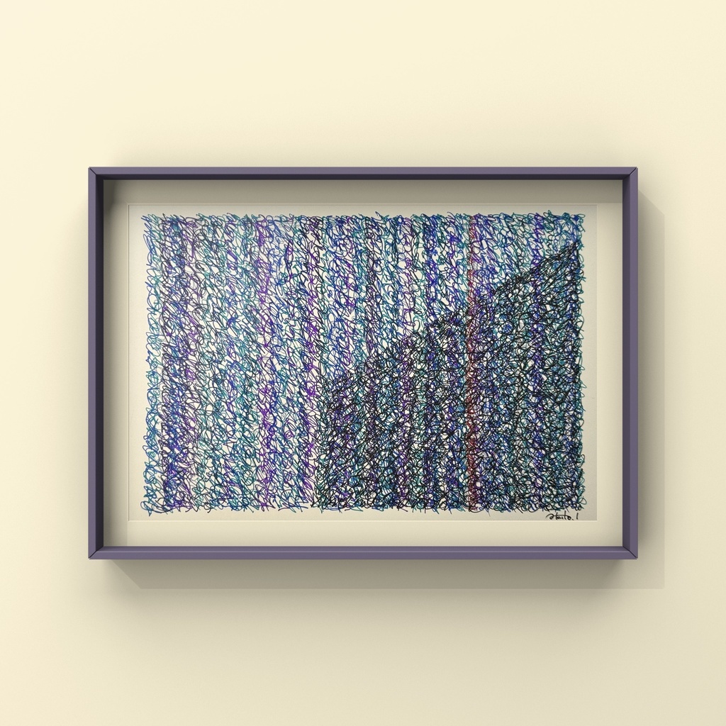 【ペン画アート】「蝉時雨」 (一点もの / サイン入り)