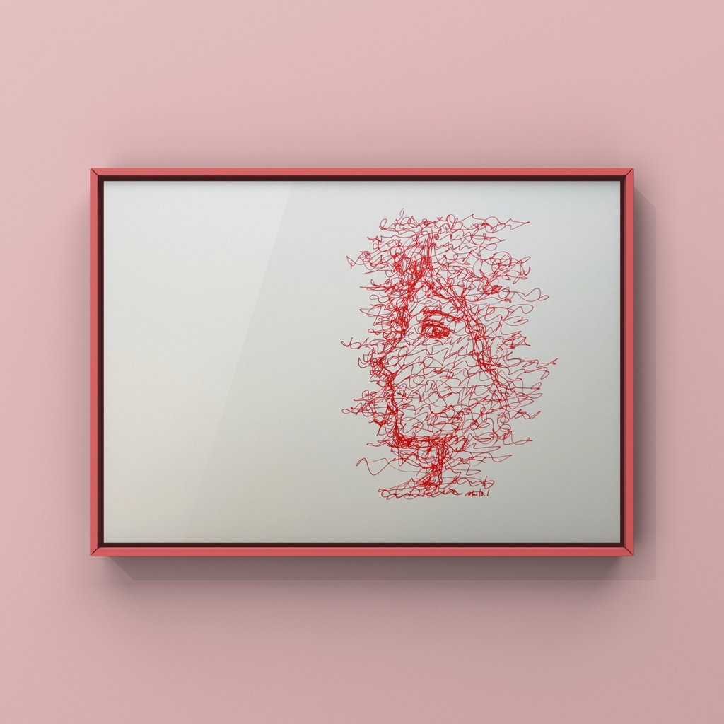 【ペン画アート】「追憶」 (一点もの / サイン入り)