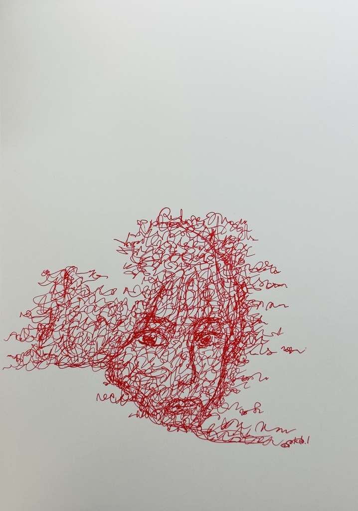 【ペン画アート】「憂い」 (一点もの / サイン入り)