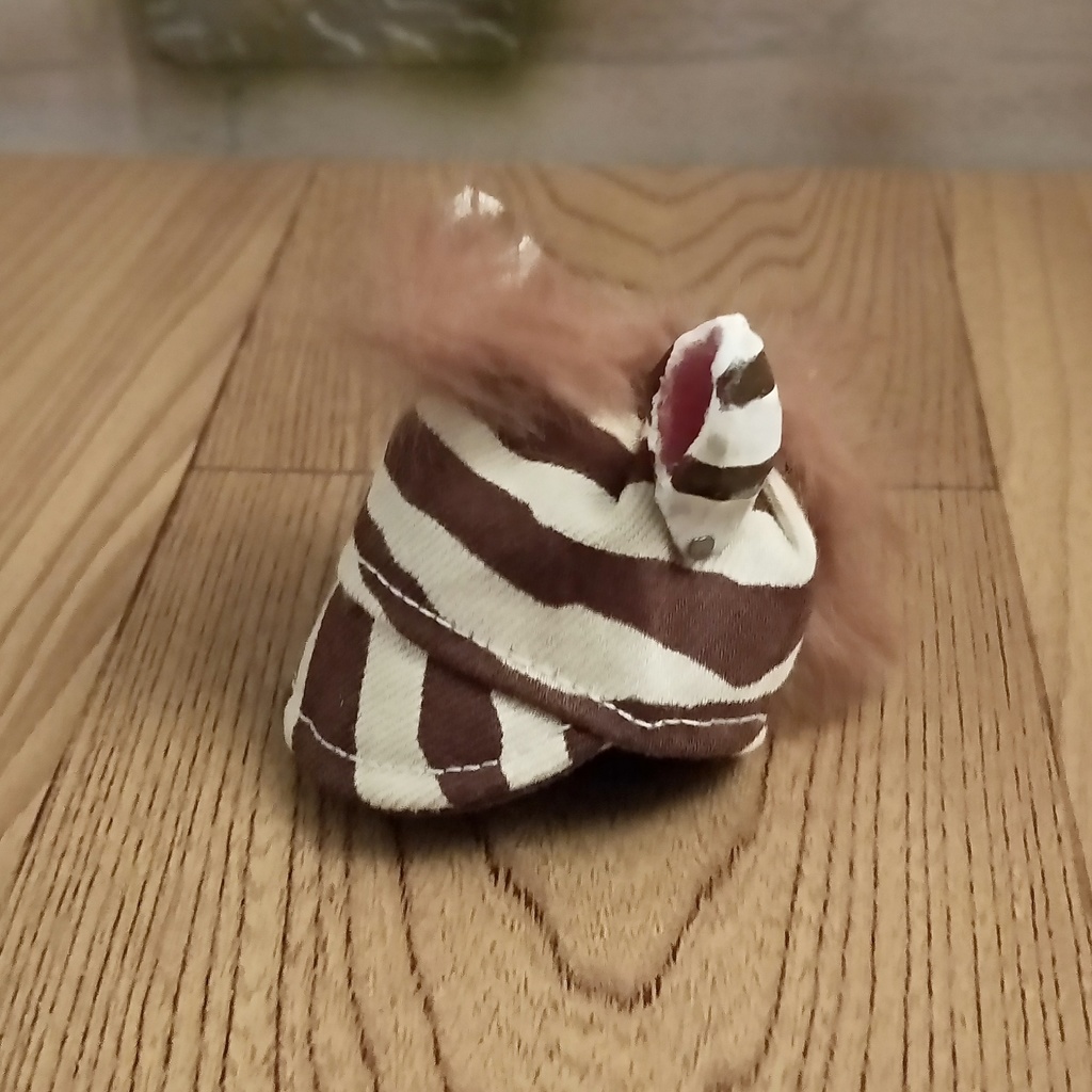 *オビツ11 茶シマウマ柄パーカーセット ドール服 ねんどろいどどーる*