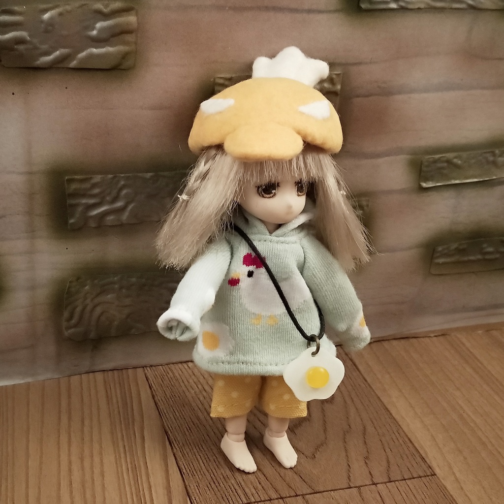 *オビツ11 ニワトリ柄トレーナーセット ドール服 ねんどろいどどーる*