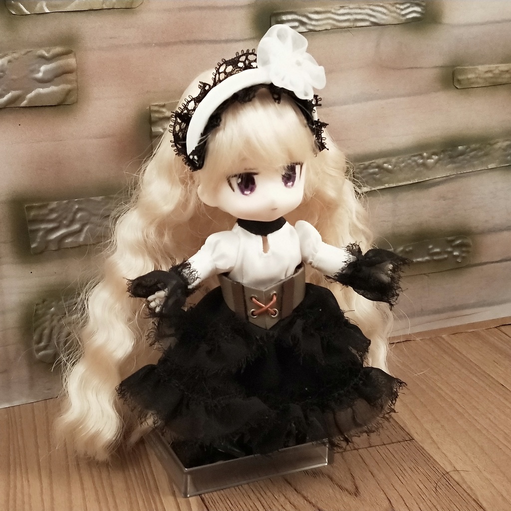 *オビツ11 ゴスロリドレスセット(黒) ドール服 ねんどろいどどーる*