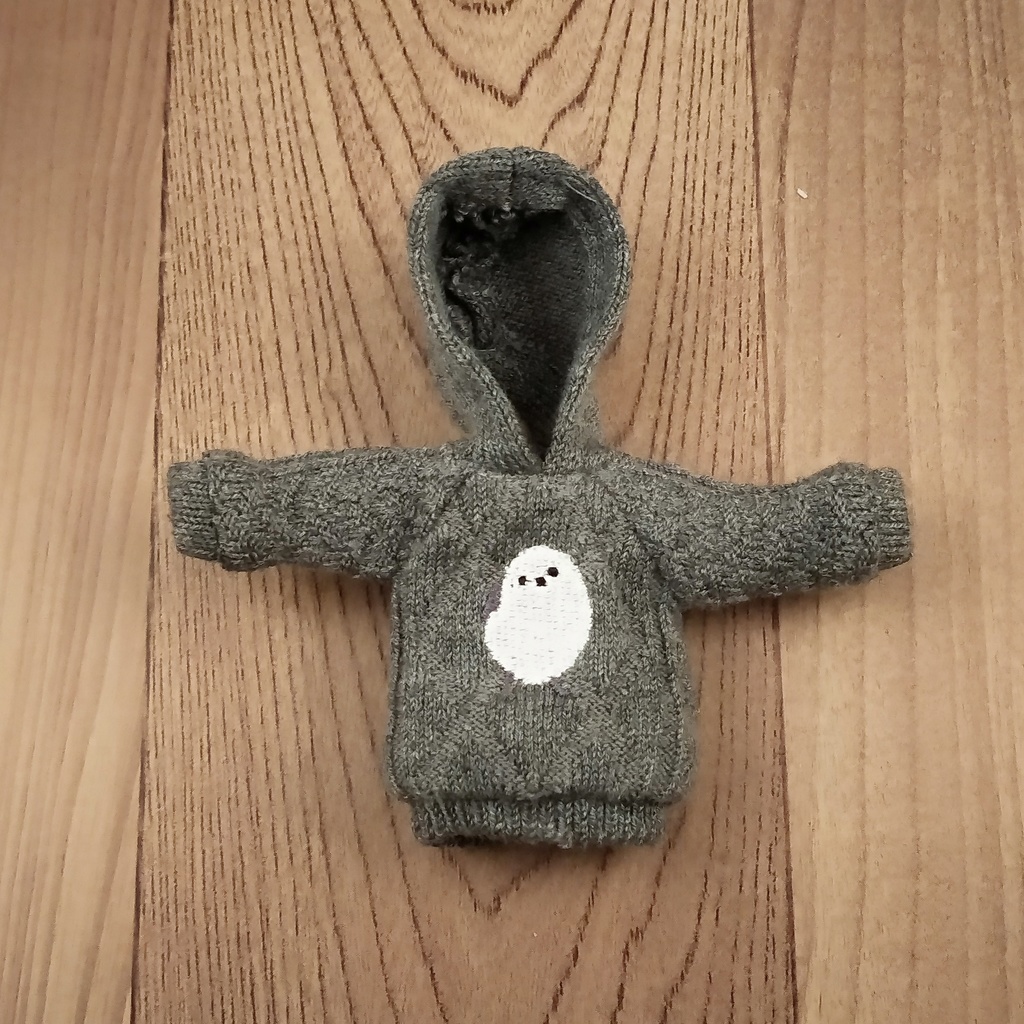 *オビツ11 フード付き白ひよこ柄トレーナー ドール服 ねんどろいどどーる*