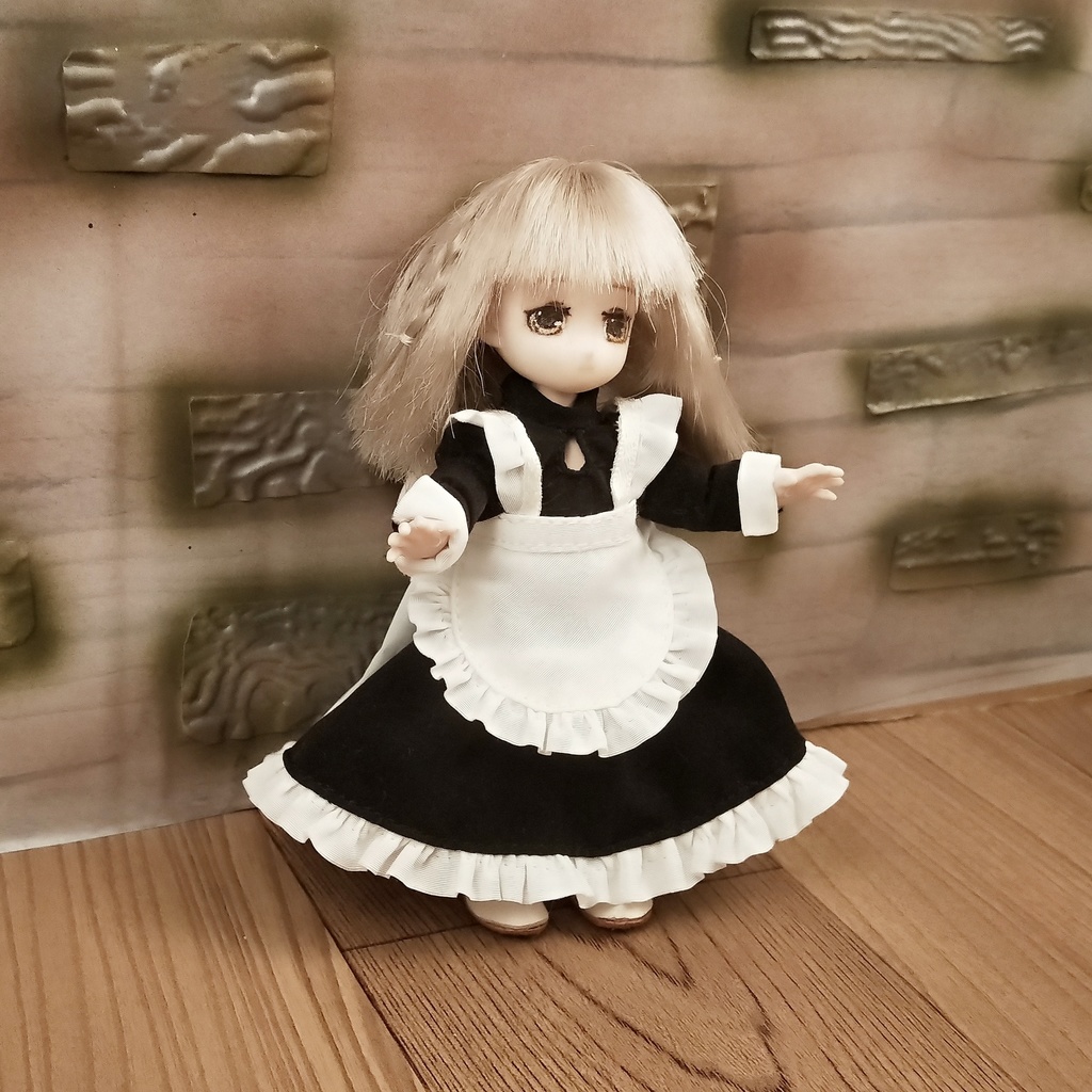 *オビツ11 メイド服セット 白カフス付き ドール服 ねんどろいどどーる*