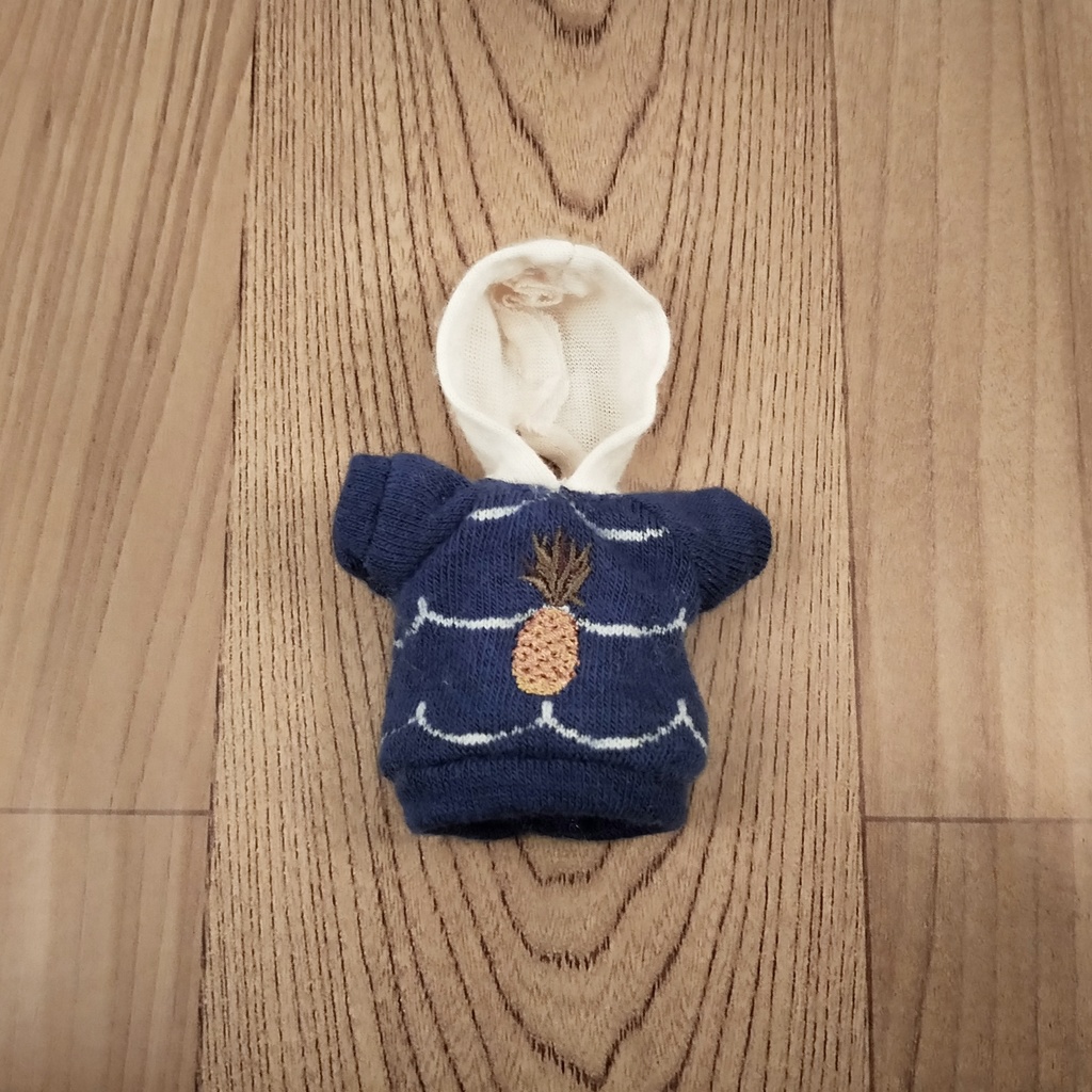 *オビツ11 半袖 フード付きパイナップル柄 トレーナー ドール服 ねんどろいどどーる*