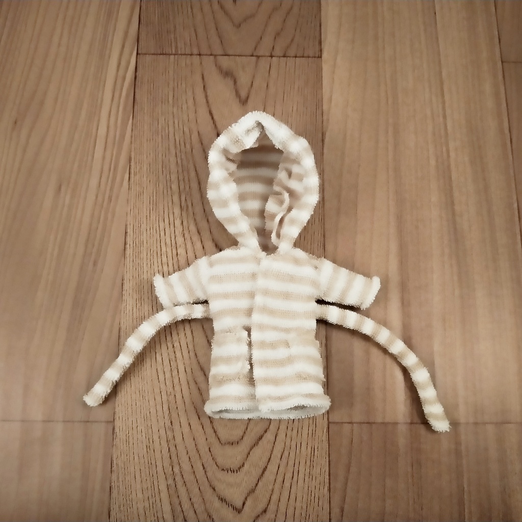 *オビツ11 フード付きルームウェア(茶色) ドール服 ねんどろいどどーる*