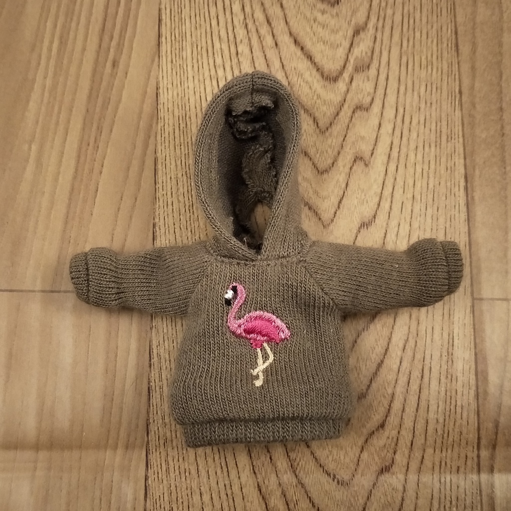 *オビツ11 フード付きフラミンゴ柄トレーナー ドール服 ねんどろいどどーる*