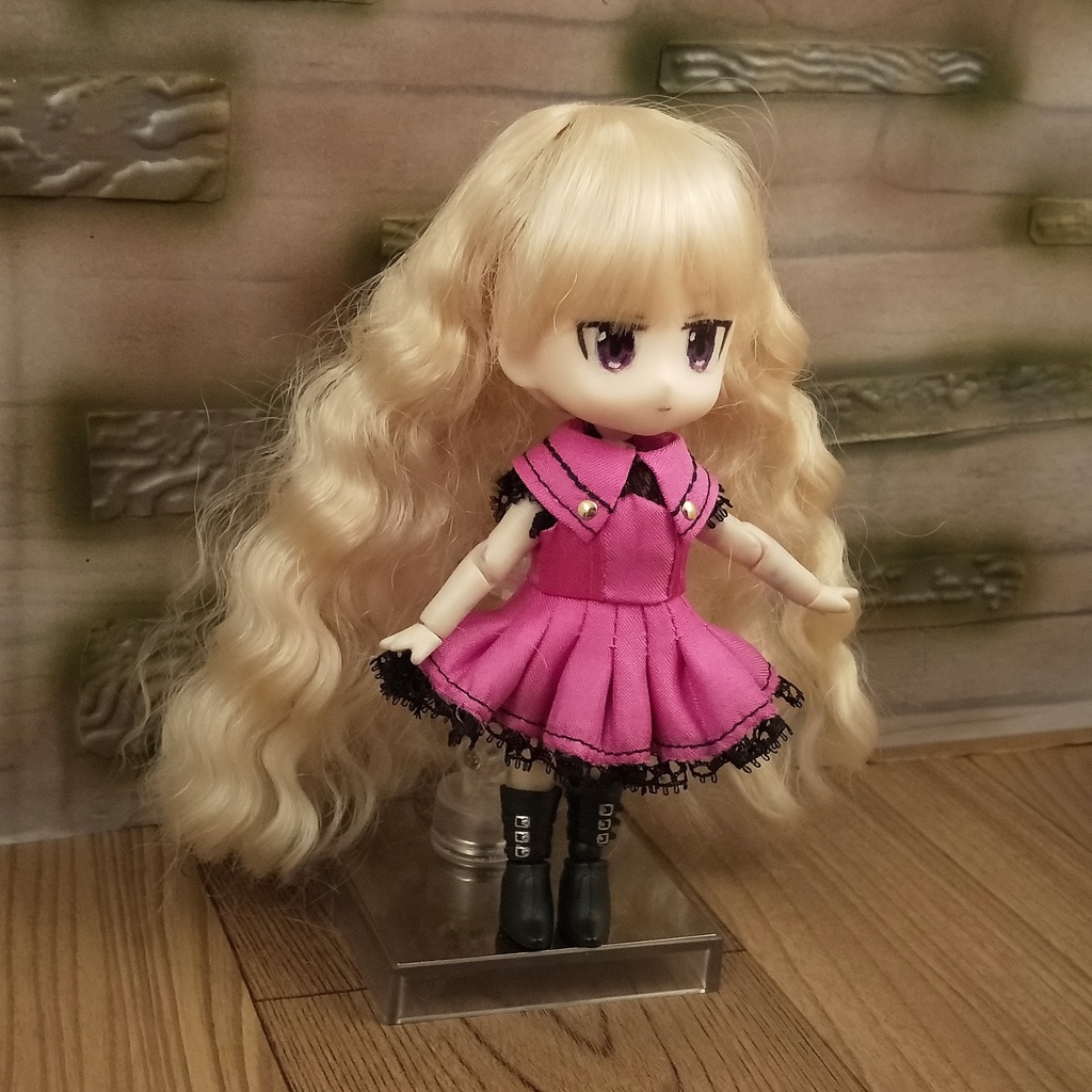 *オビツ11 サイバーパンク風セット ピンク ドール服 ねんどろいどどーる*