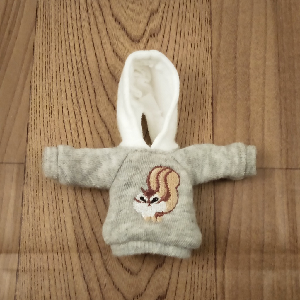 *オビツ11 フード付きリス柄トレーナー ドール服 ねんどろいどどーる*