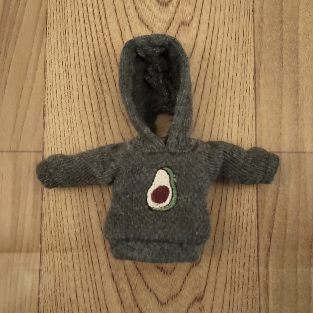 *オビツ11 フード付きアボカド柄トレーナー ドール服 ねんどろいどどーる*
