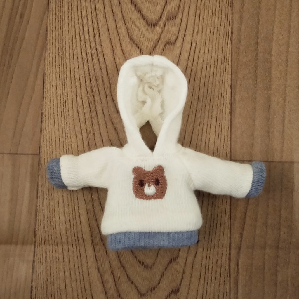 *オビツ11 フード付きクマ柄トレーナー ドール服 ねんどろいどどーる*