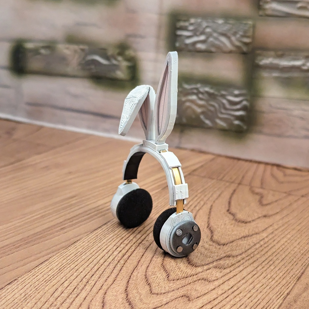 *オビツ11 うさぎ耳ヘッドホン ホワイト ドール服 ねんどろいどどーる*