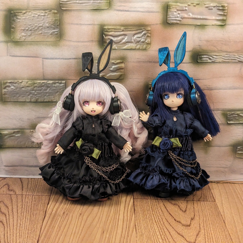 *オビツ11 うさぎ耳ヘッドホン ホワイト ドール服 ねんどろいどどーる*