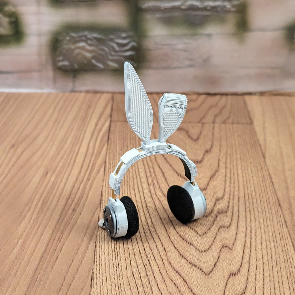 *オビツ11 うさぎ耳ヘッドホン ホワイト ドール服 ねんどろいどどーる*