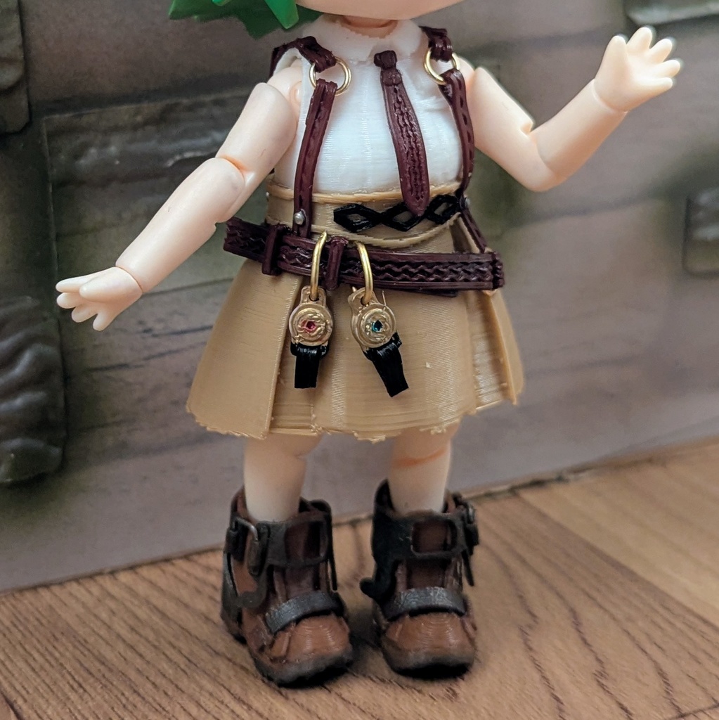 *オビツ11 スチームパンク風シャツ&スカートスタイル ドール服 ねんどろいど*