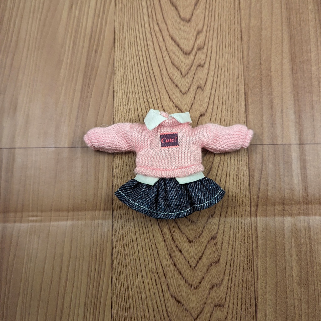 *オビツ11 お出かけワンピース 薄いピンク ドール服 ねんどろいどどーる*