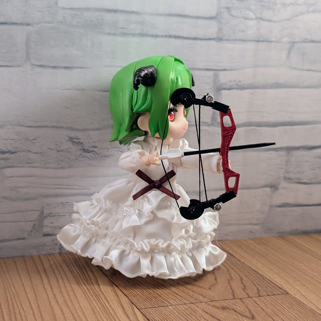 *オビツ11 コンパウンドボウセット(シルバー) ドール小物 ミニチュア ねんどろいどどーる*
