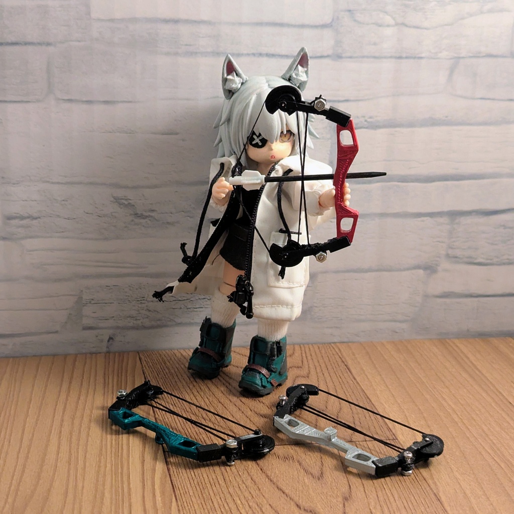 *オビツ11 コンパウンドボウセット(グリーン) ドール小物 ミニチュア ねんどろいどどーる*