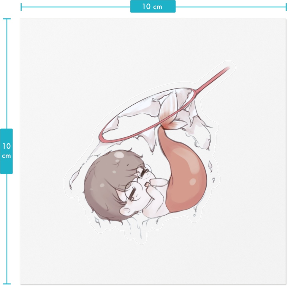 金魚ユゲ クリアステッカー