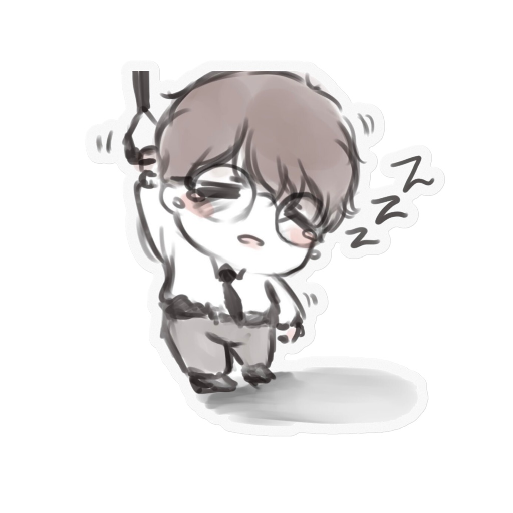 出勤ユゲ クリアステッカー