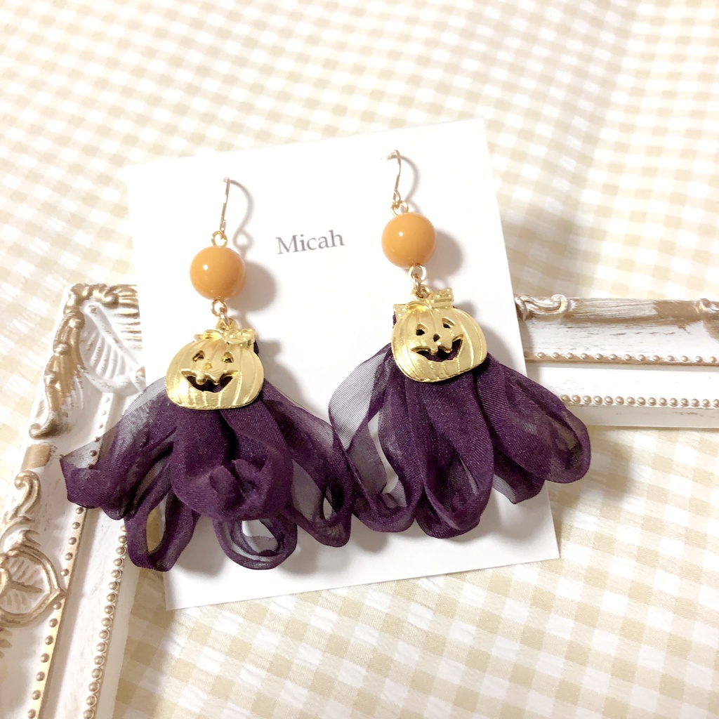 ハロウィンかぼちゃピアス