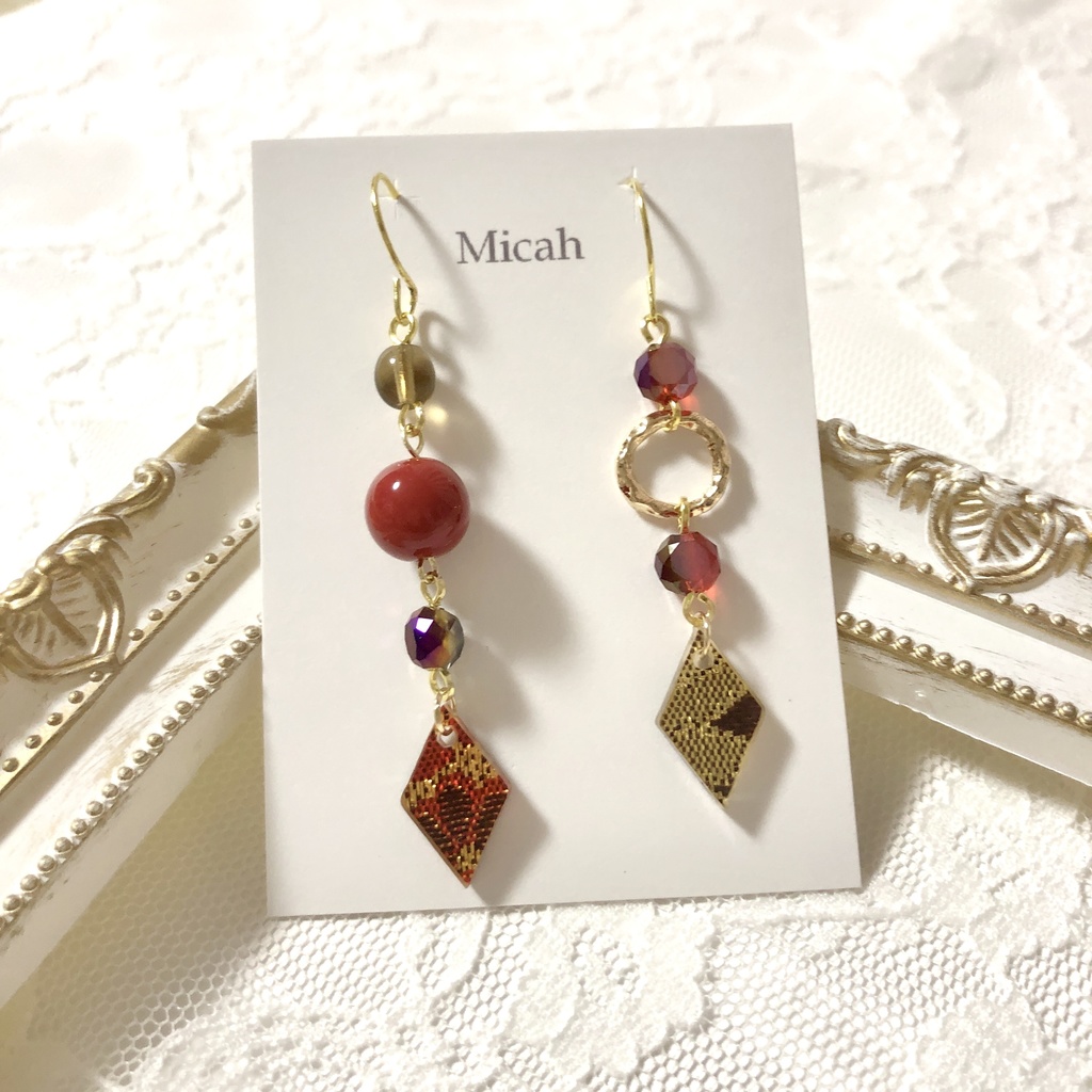 【紅月】ピアス