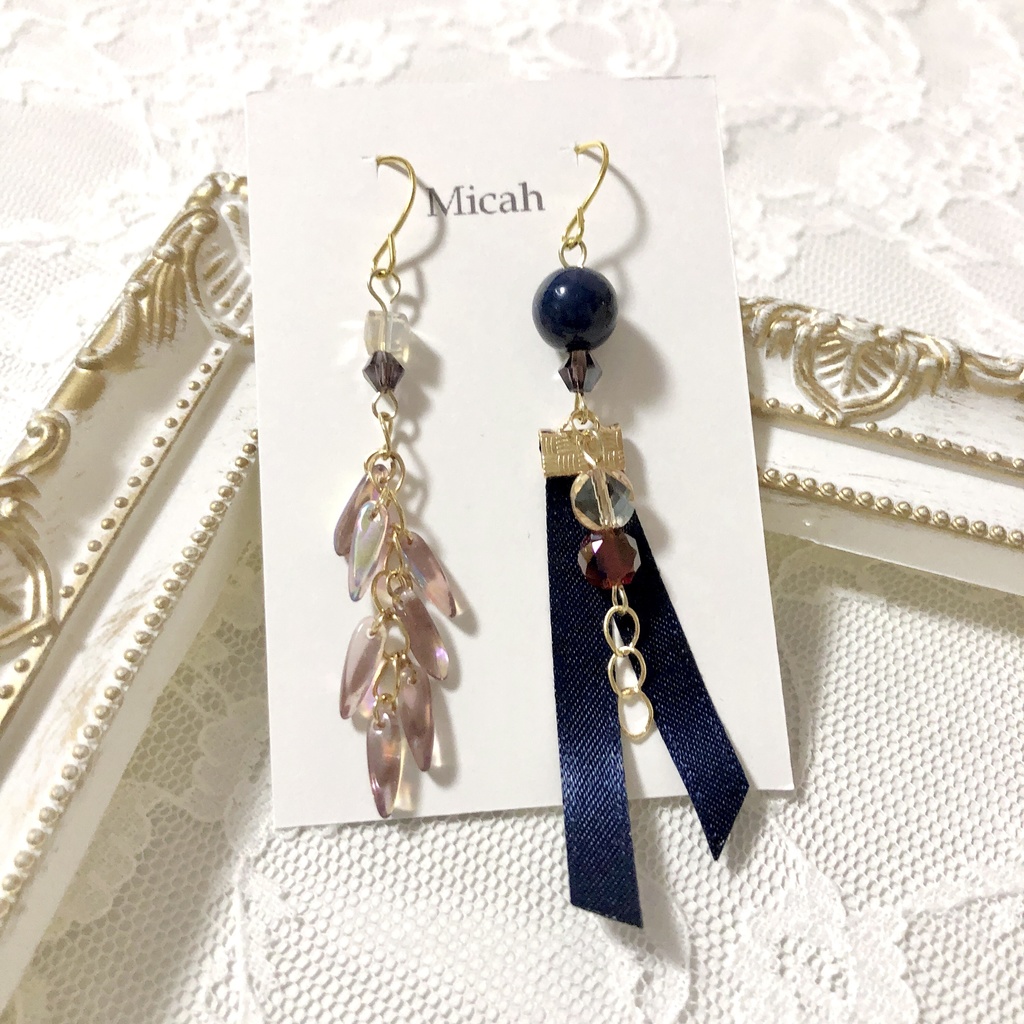 【紅月】三光鳥イメージピアス