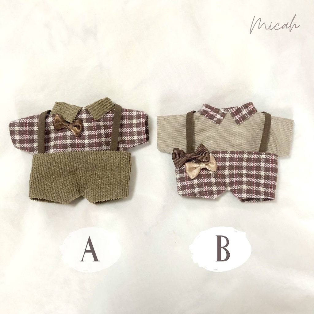 ショコラチェックのお洋服&ベレー帽