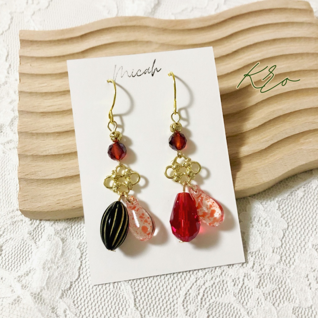 【紅月】ピアス