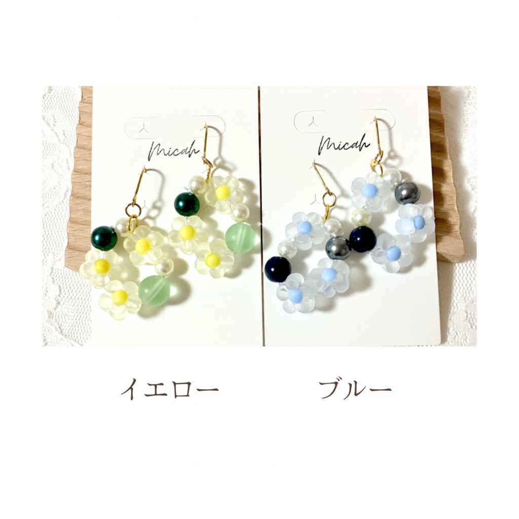 フラワーリングピアス