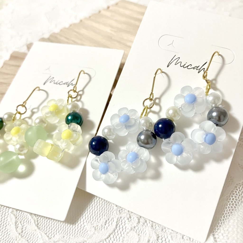 フラワーリングピアス