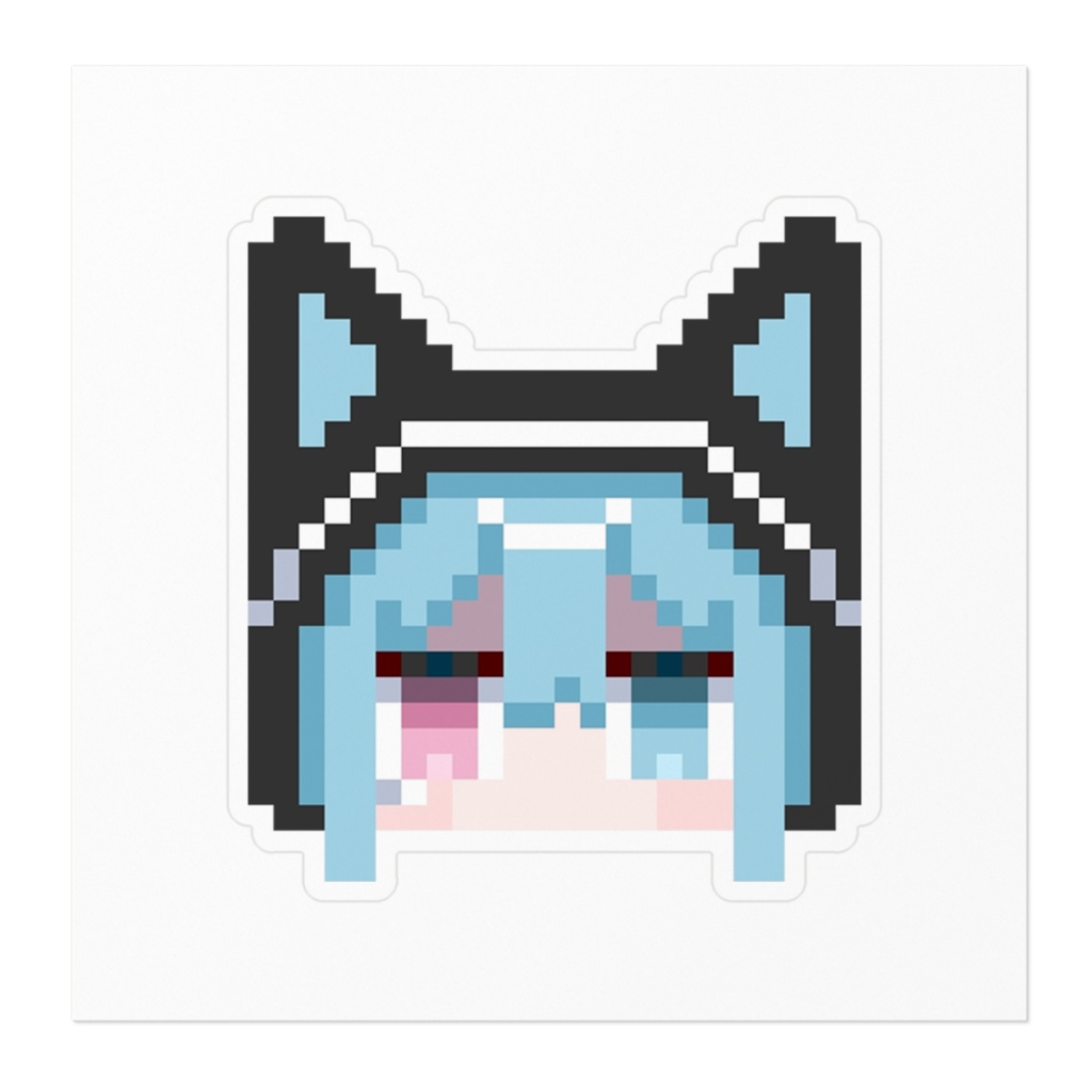 ドットおばけのステッカー。