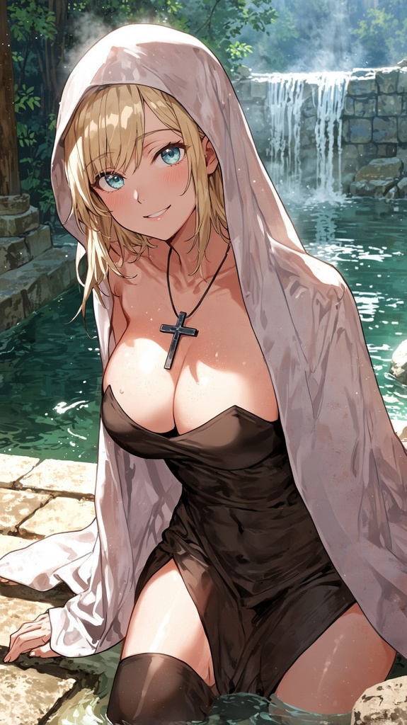 シスターと〇〇〇な温泉