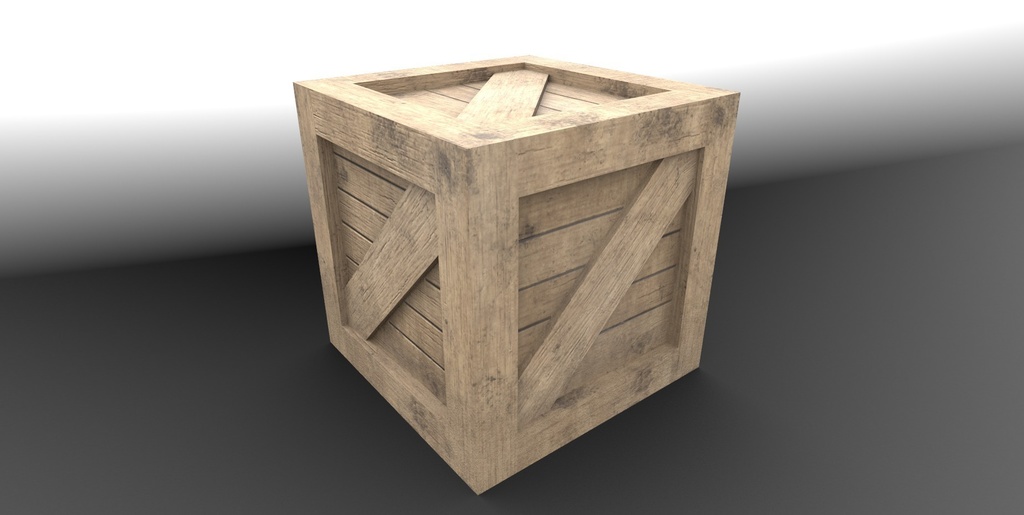 木箱3Dモデル