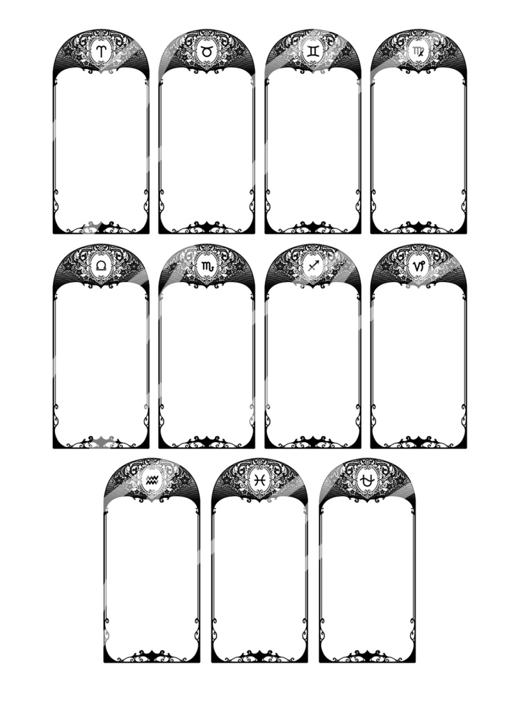 十三星座モチーフ飾り枠