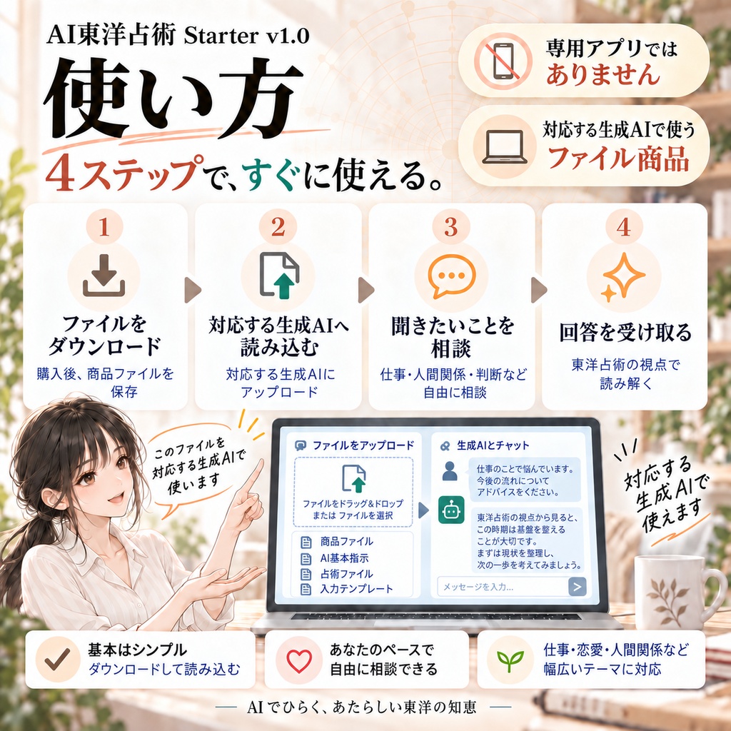 AI東洋占術Starter v1.0|生成AIで四柱推命+六壬神課