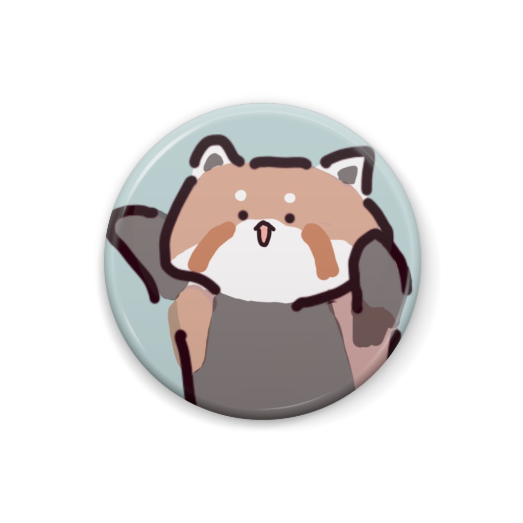【缶バッジ】レッサーパンダの威嚇
