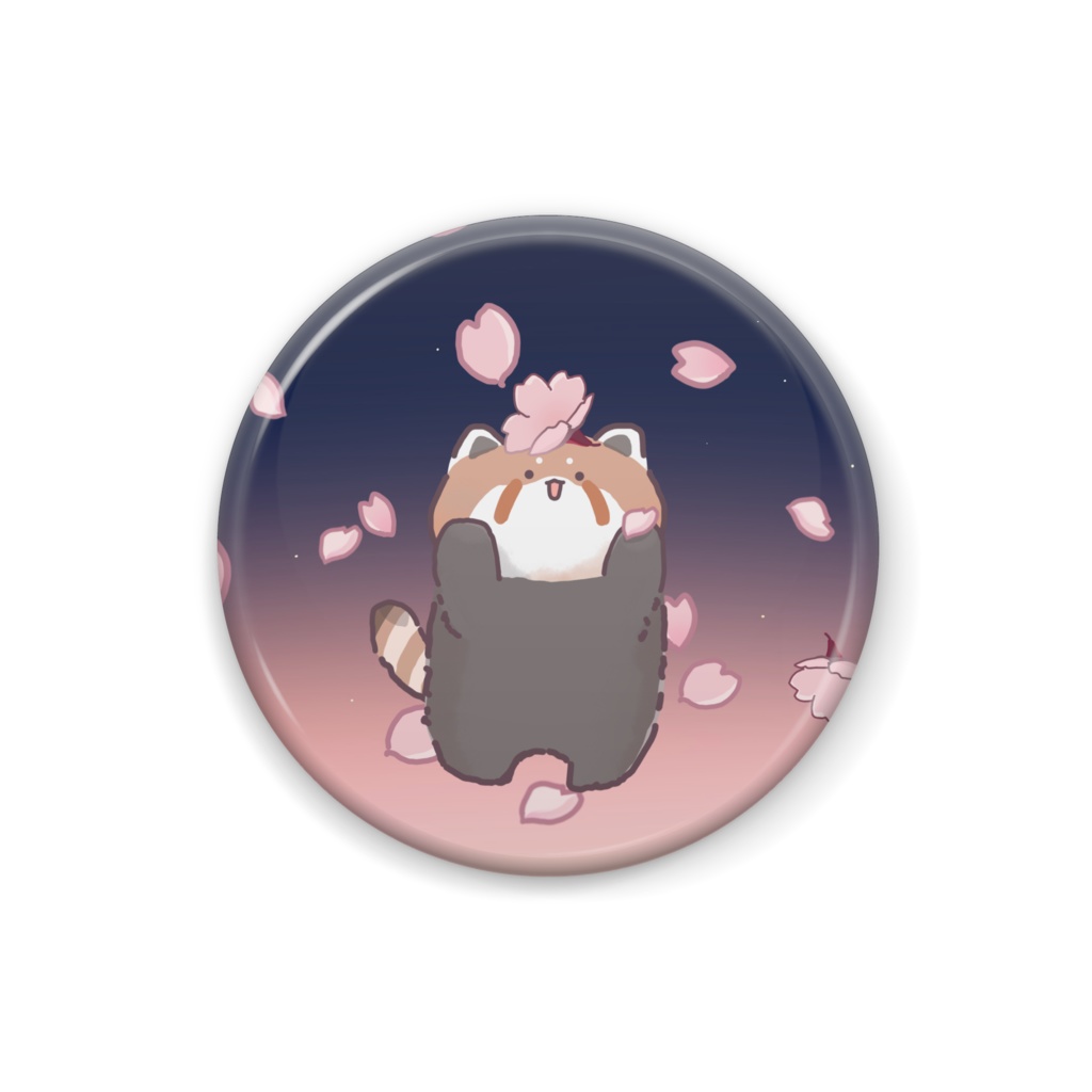 【缶バッジ】さくらとレッサーパンダ
