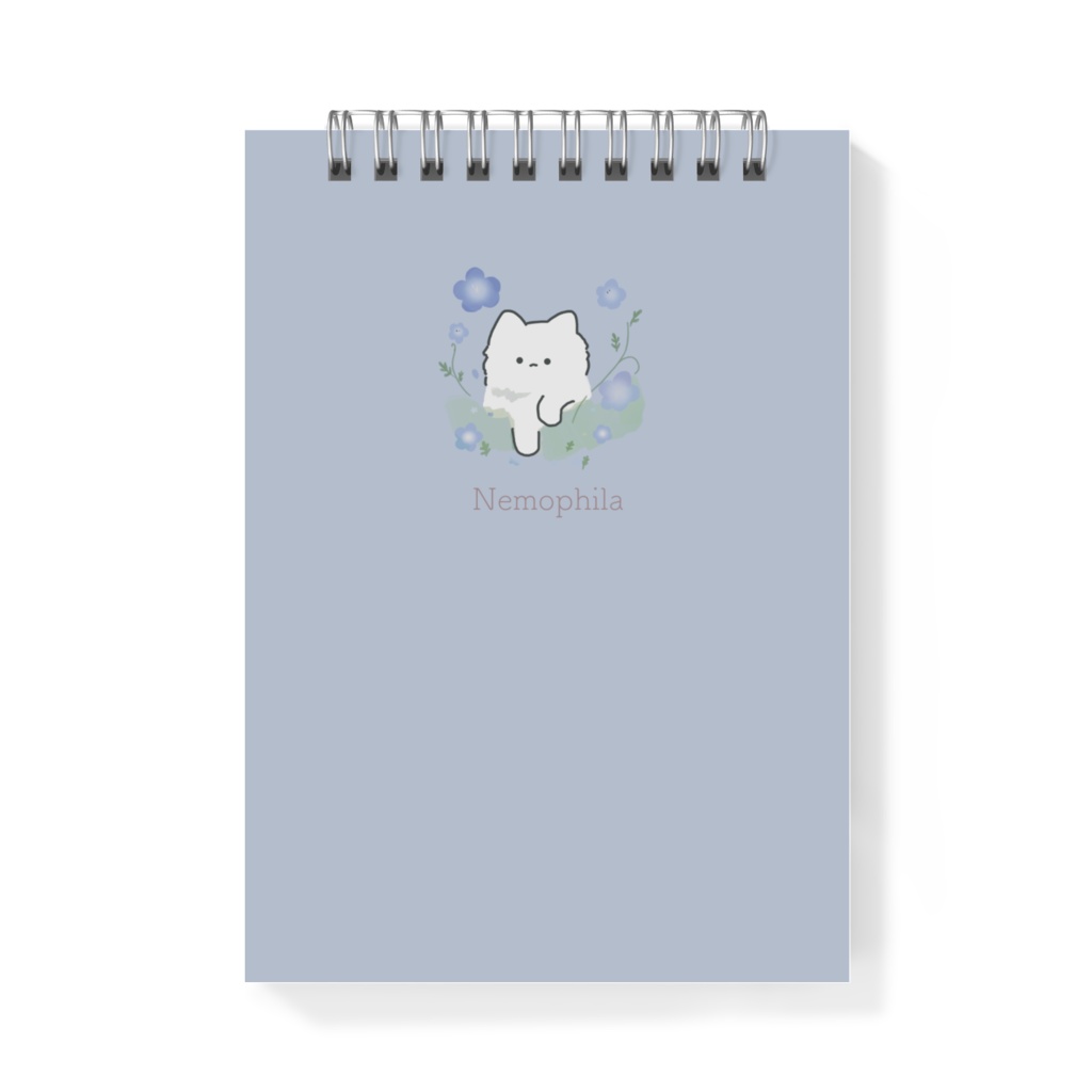 【メモ帳】ネモフィラにゃんこ