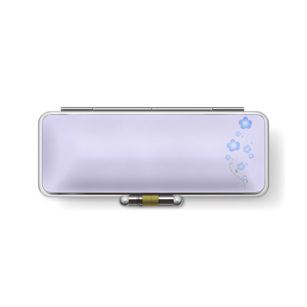 【印鑑ケース】ネモフィラとにゃんこ