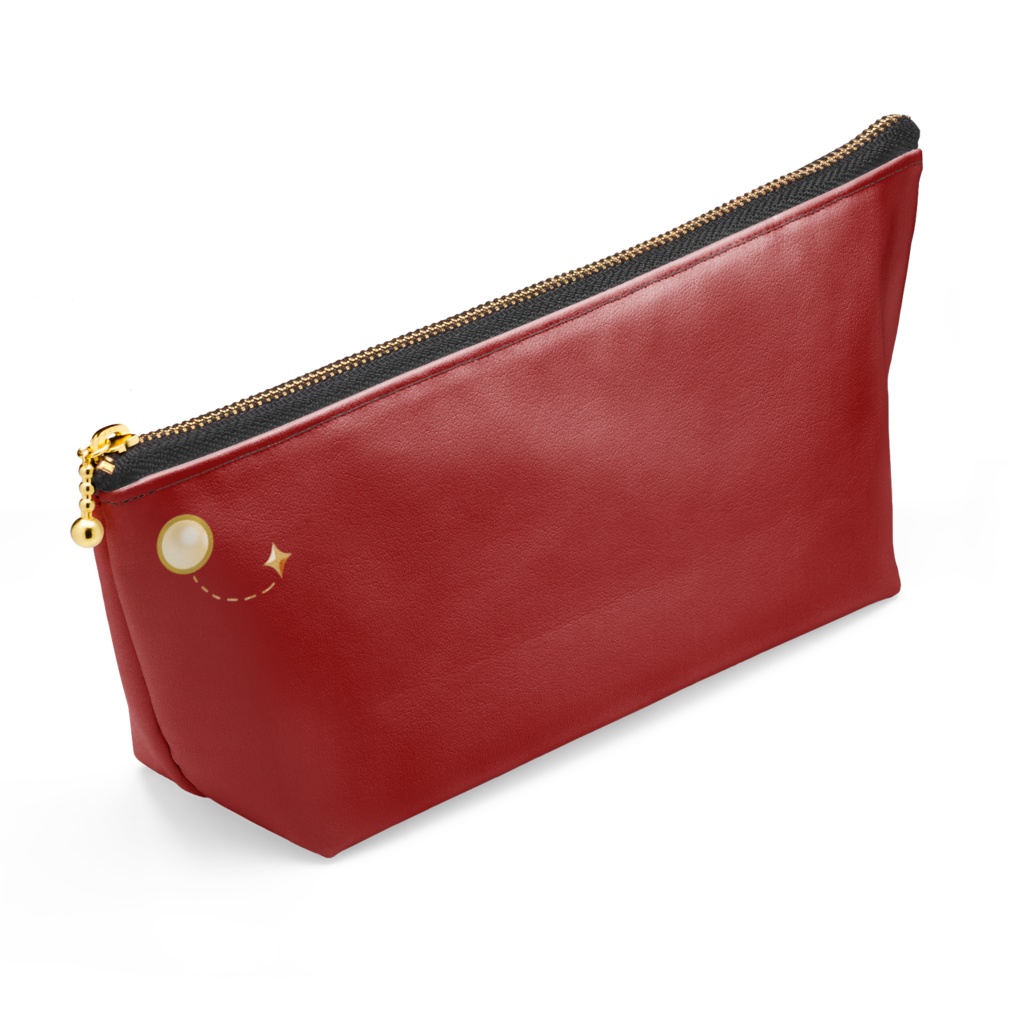 冬限定【ポーチ】ねことマフラー/ワインレッド