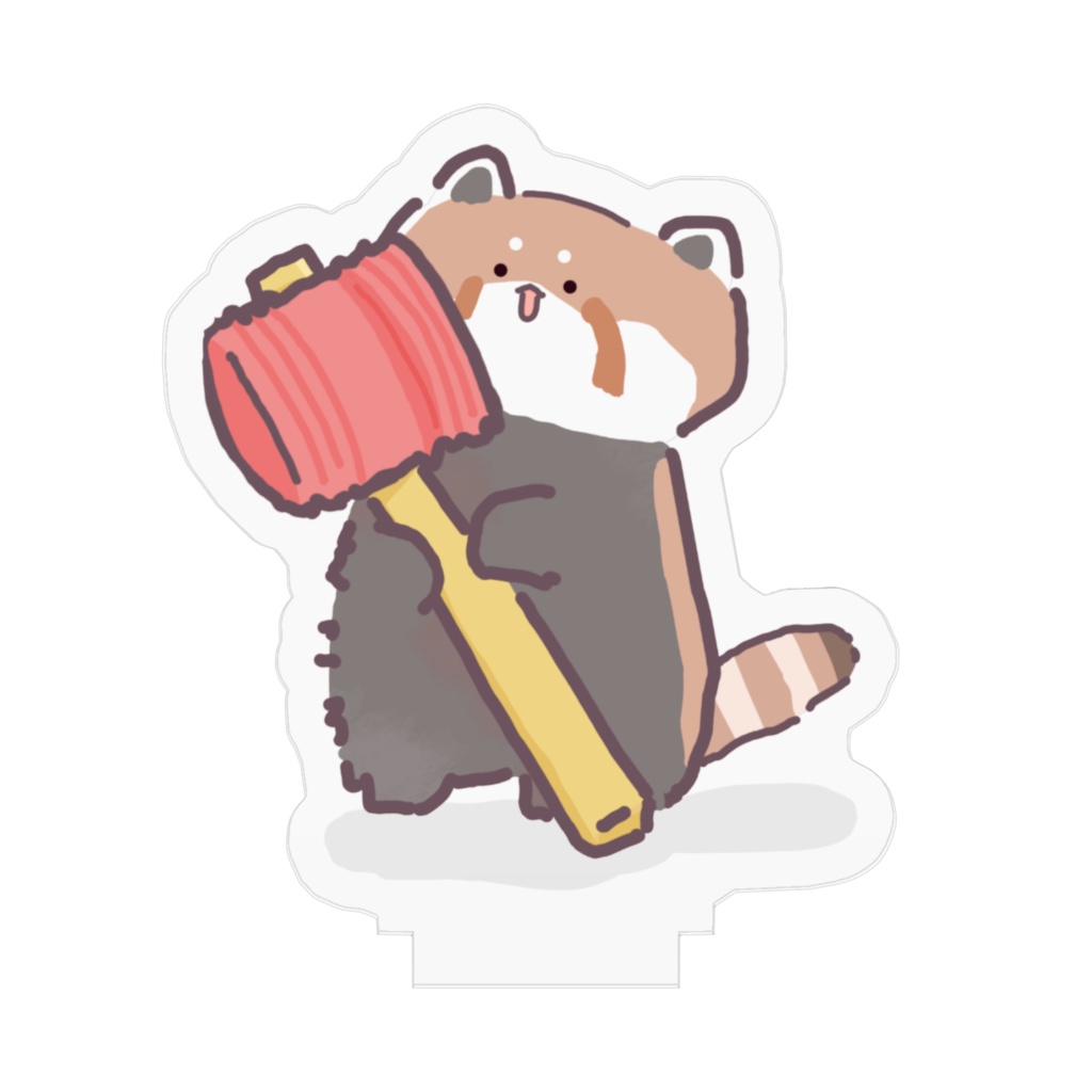 【アクリルフィギュア】レッサーパンダとぴこぴこハンマー