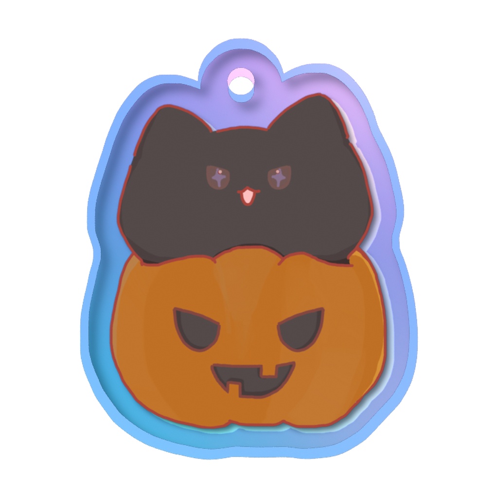 ハロウィン限定【めじるしチャーム】おばけかぼちゃといたずら黒猫