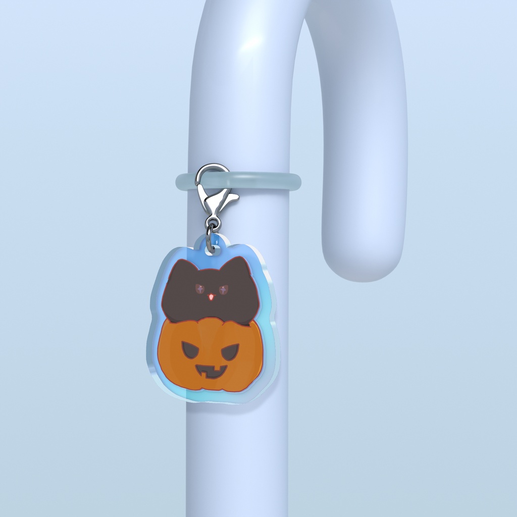 ハロウィン限定【めじるしチャーム】おばけかぼちゃといたずら黒猫