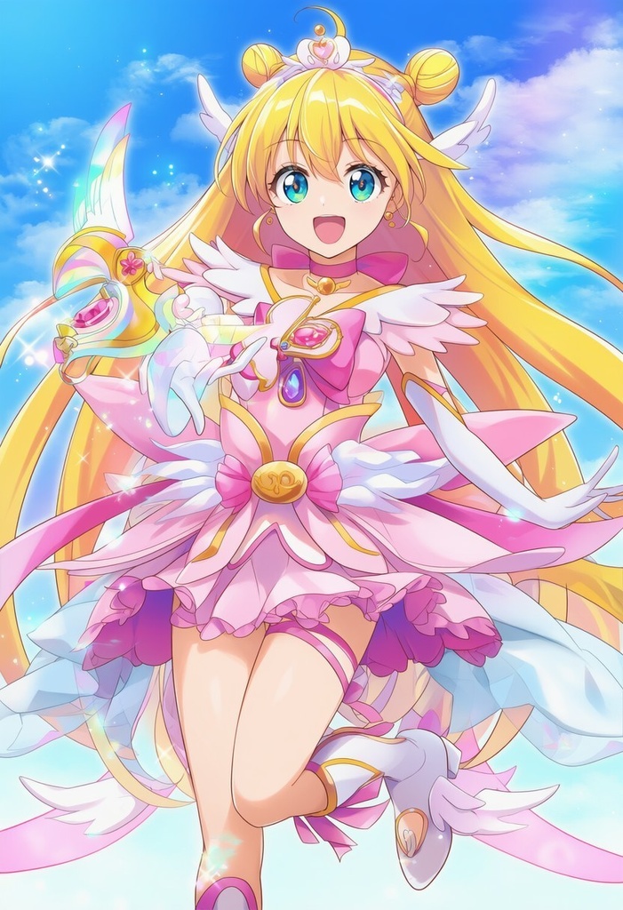 【AI生成】魔法少女CG集 Vol.1|ファンタジー 高解像度20枚 商用可